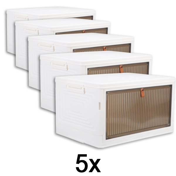 5x Úložné boxy s vekom a kolieskami | ORGABOX