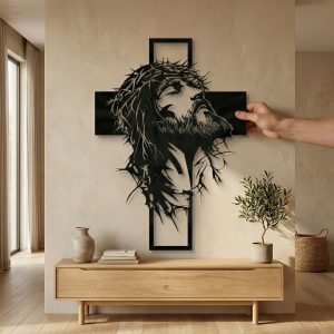 Moderný kovový nástenný kríž | JESUMET